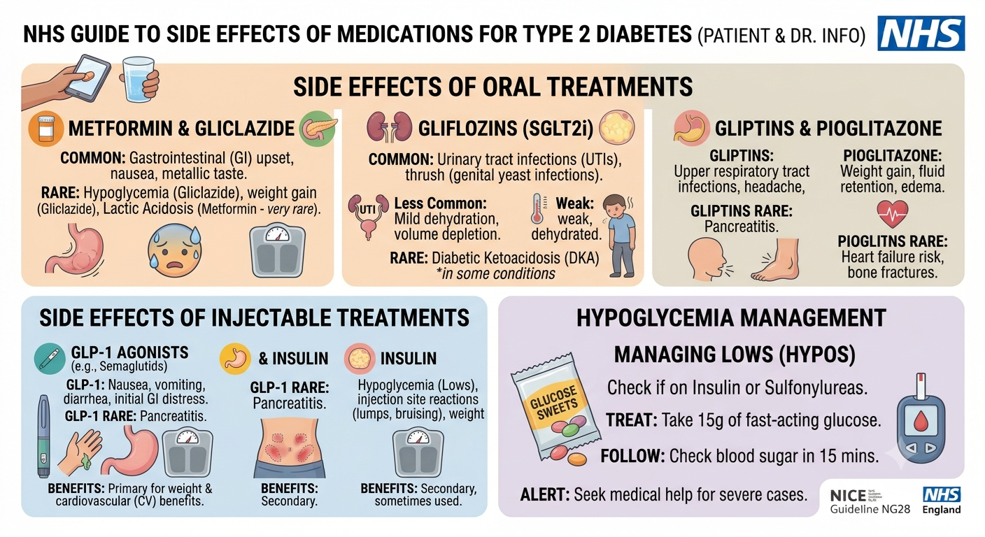 NHS Guide to side effects of medications for type 2 diabetes